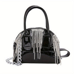 Crocodile Grain Crossbody Bag Single Shoulder Bright Handbag