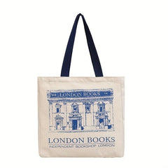 Vintage Retro London Bookstore Canvas Sling Bag
