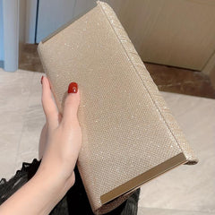 Glitter Chain Clutch Evening Bag Sparkly Envelope Purse