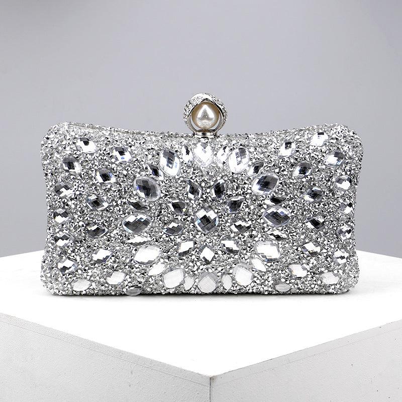 Crystal Decor Evening Bag Rhinestone Prom Purse Clutch For Wedding & Party