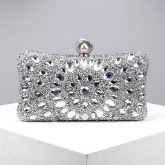 Crystal Decor Evening Bag Rhinestone Prom Purse Clutch For Wedding & Party
