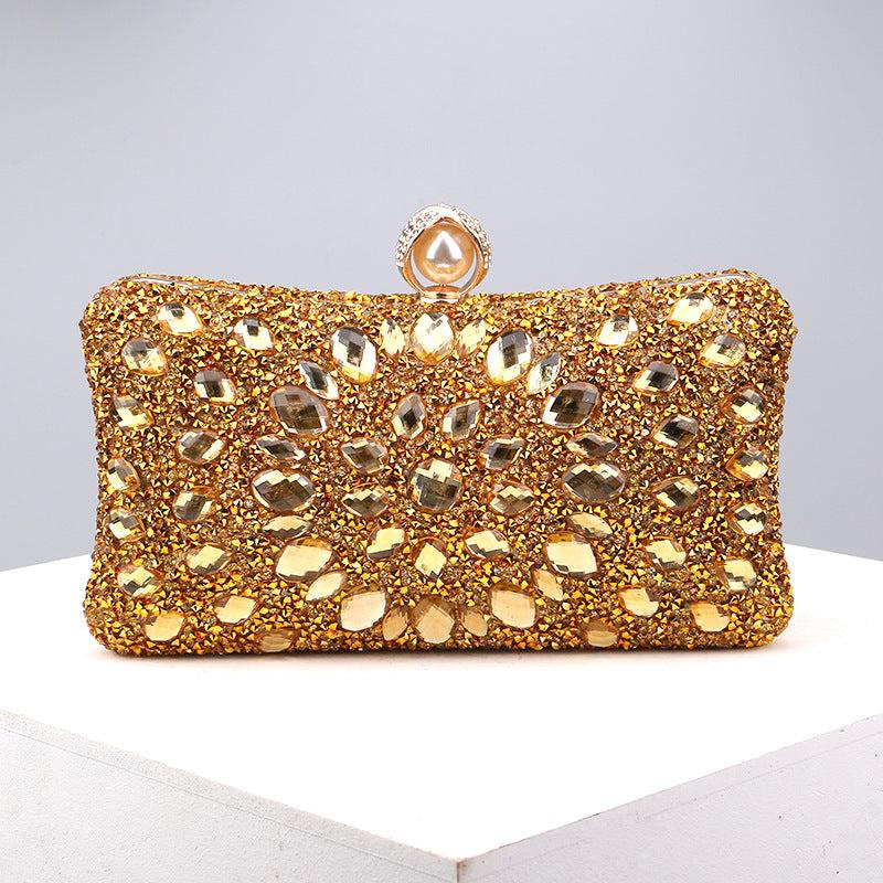 Crystal Decor Evening Bag Rhinestone Prom Purse Clutch For Wedding & Party