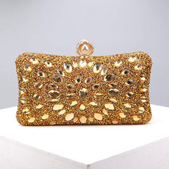 Crystal Decor Evening Bag Rhinestone Prom Purse Clutch For Wedding & Party