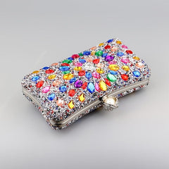 Crystal Decor Evening Bag Rhinestone Prom Purse Clutch For Wedding & Party