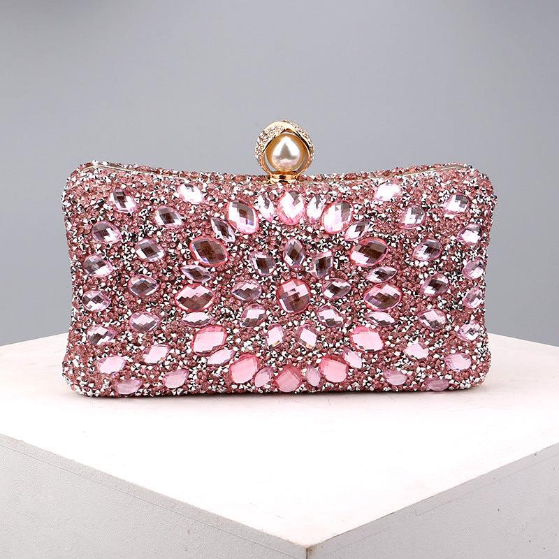 Crystal Decor Evening Bag Rhinestone Prom Purse Clutch For Wedding & Party