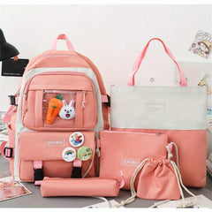 Large Capacity Double Pocket Backpack School Bag