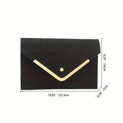 Crocodile Embossed Felt Handbag Envelope Clutch for Party