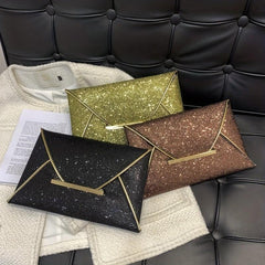 Sequin Banquet Envelope Handbag Glitter Clutch Evening Bag