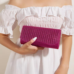 Evening Clutch Bag Chain Shoulder Glamorous Small Square Bag
