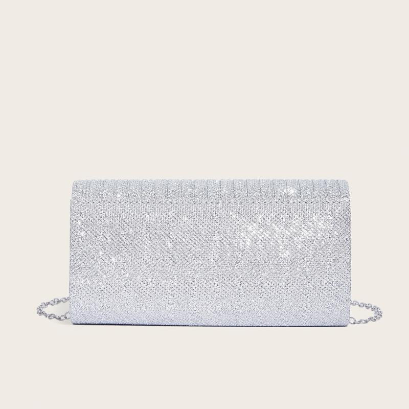Evening Clutch Bag Chain Shoulder Glamorous Small Square Bag