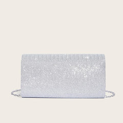 Evening Clutch Bag Chain Shoulder Glamorous Small Square Bag