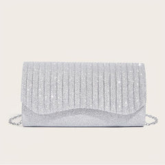Evening Clutch Bag Chain Shoulder Glamorous Small Square Bag