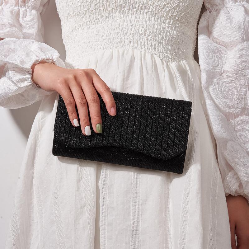 Evening Clutch Bag Chain Shoulder Glamorous Small Square Bag