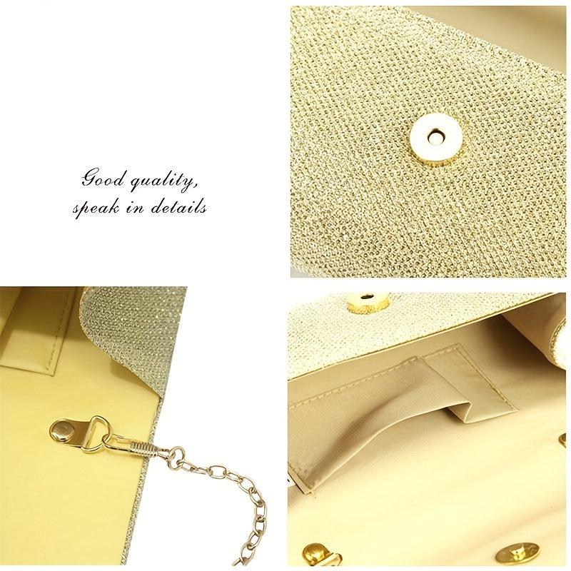 Glitter Clutch Purse Chain Handbag for Wedding Party