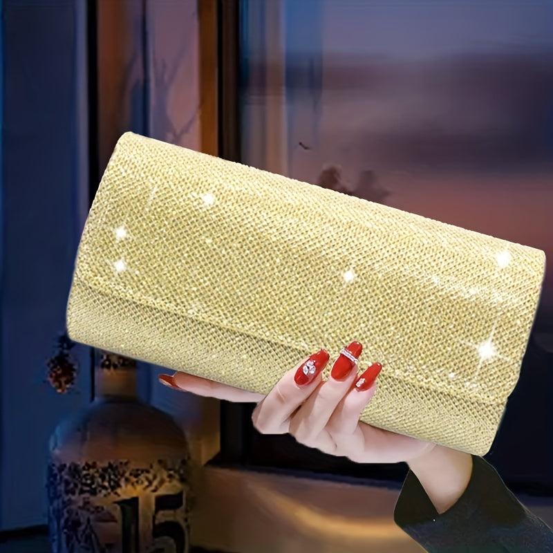 Glitter Clutch Purse Chain Handbag for Wedding Party