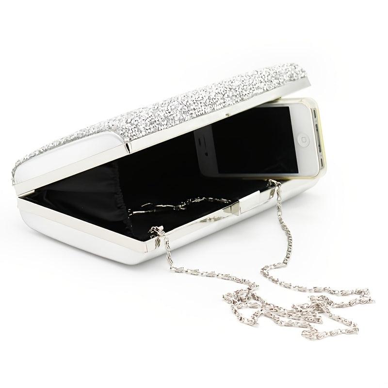 Rhinestone Chain Clutch Evening Bag for Party