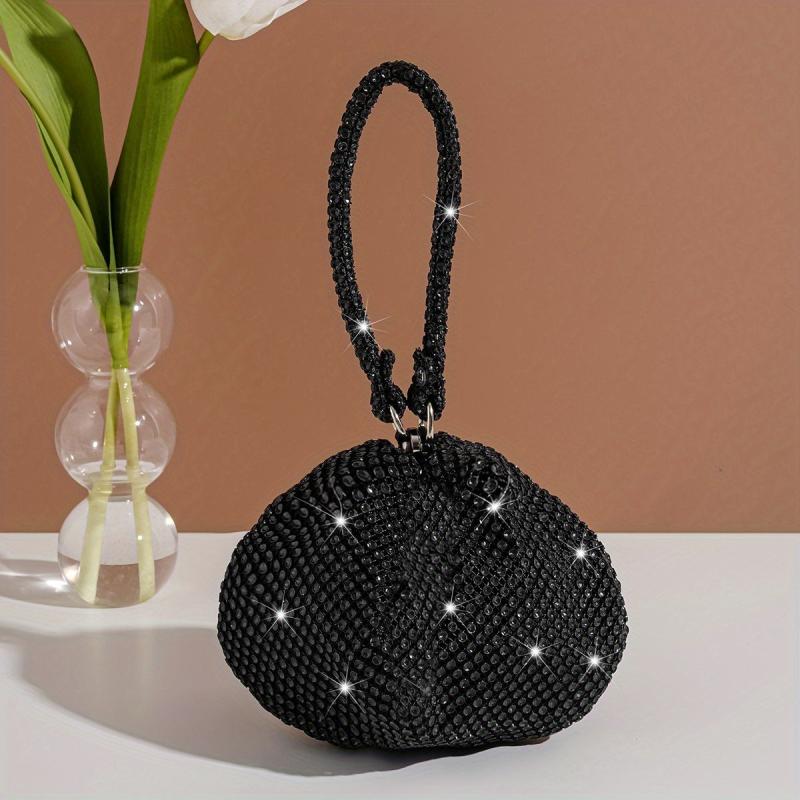 Glitter Evening Bag Rhinestone Clutch for Wedding Party