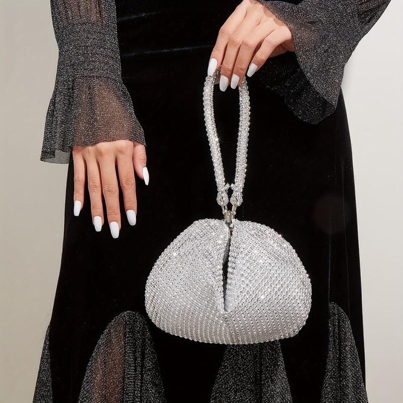 Glitter Evening Bag Rhinestone Clutch for Wedding Party