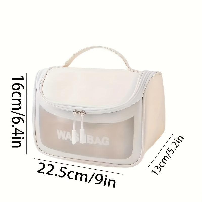 Frosted Transparent Cosmetic Bag Waterproof Toiletry Bag