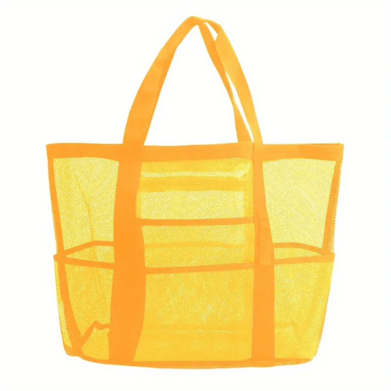 Large Capacity Mesh Storage Bag Beach Bag Handheld Shoulder Bag