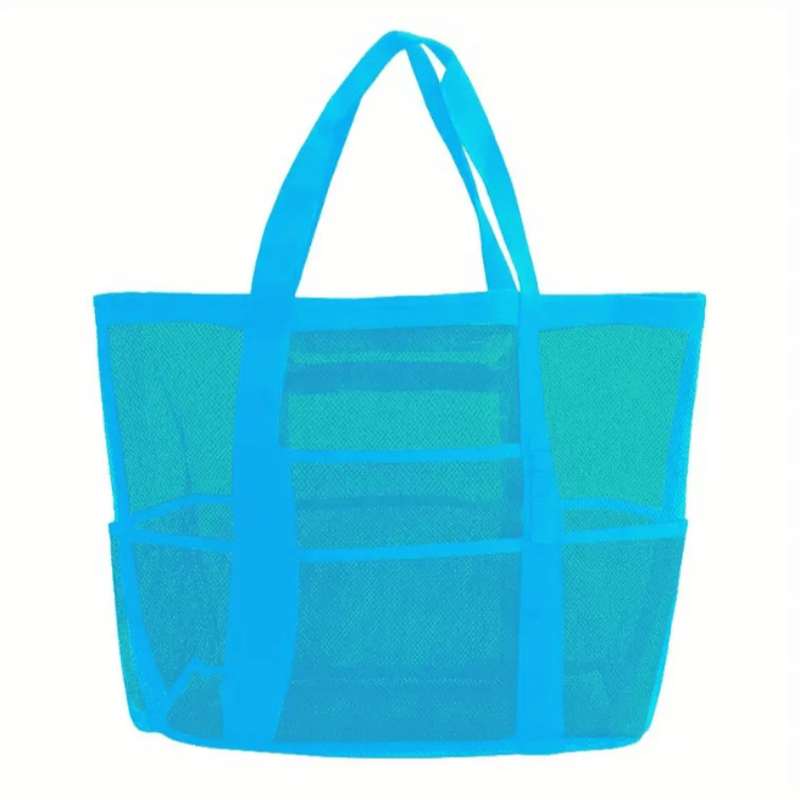 Large Capacity Mesh Storage Bag Beach Bag Handheld Shoulder Bag