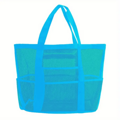 Large Capacity Mesh Storage Bag Beach Bag Handheld Shoulder Bag