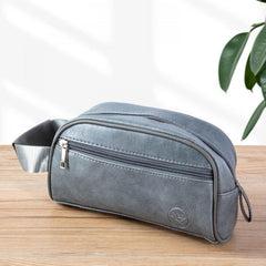 Portable Makeup Bag Faux Leather Hand Storage & Travel Essential