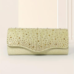 Rhinestone Envelope Clutch Purse Glitter Handbag for Wedding Party