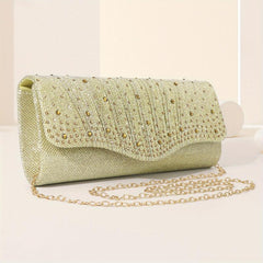 Rhinestone Envelope Clutch Purse Glitter Handbag for Wedding Party