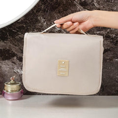Oxford Cloth Travel Makeup Bag with Hook