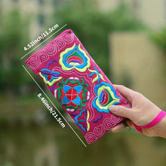 Flower Embroidered Wallet Ethnic Style Fabric Coin Bag