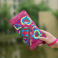 Flower Embroidered Wallet Ethnic Style Fabric Coin Bag