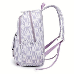 Sweet Rabbit Printed Backpack for Middle School Girls