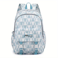 Sweet Rabbit Printed Backpack for Middle School Girls