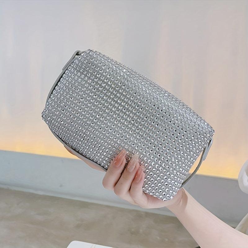 Glitter Rhinestone Evening Handbag Dinner Clutch Purse Formal Banquet Bag