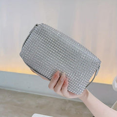 Glitter Rhinestone Evening Handbag Dinner Clutch Purse Formal Banquet Bag