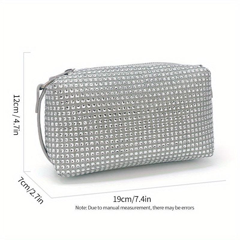 Glitter Rhinestone Evening Handbag Dinner Clutch Purse Formal Banquet Bag