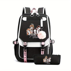 2pcs Backpack With Pencil Bag Set Casual Laptop Bag