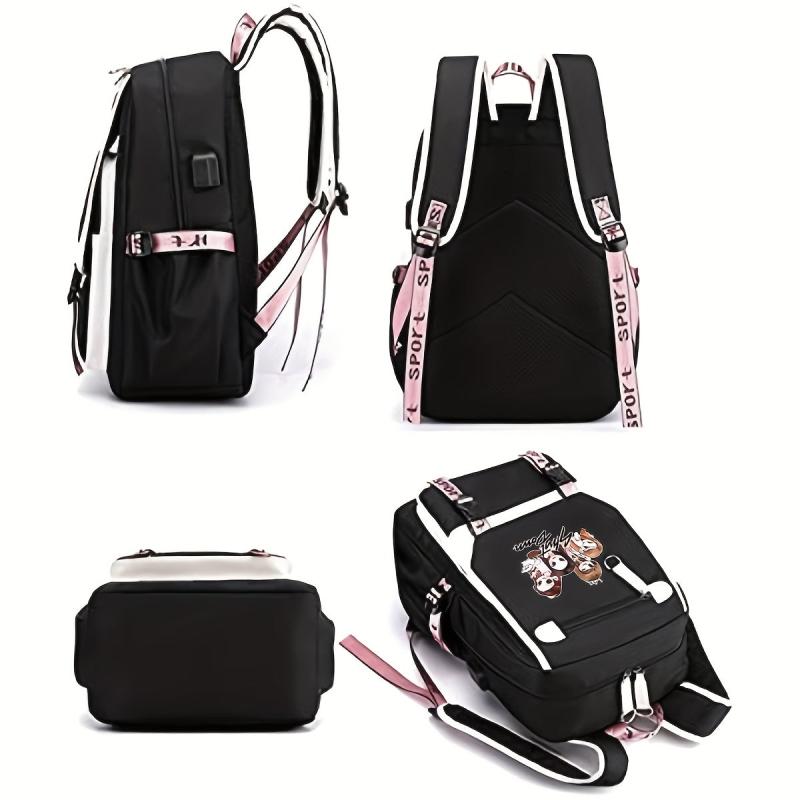 2pcs Backpack With Pencil Bag Set Casual Laptop Bag