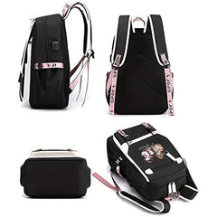 2pcs Backpack With Pencil Bag Set Casual Laptop Bag