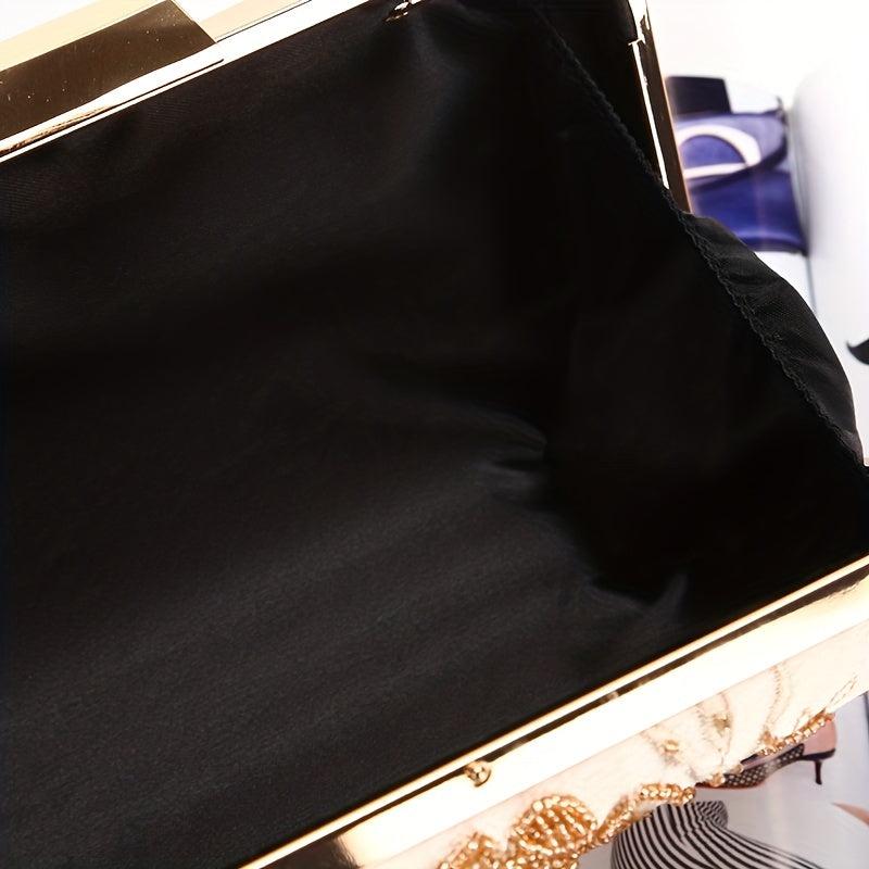 Sequin Beaded Embroidered Clutch Evening Purse Wedding Party Prom