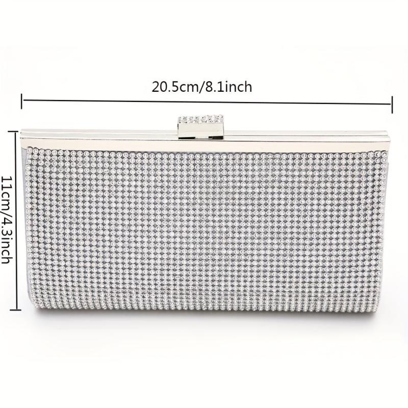 Glitter Rhinestone Evening Bag Dinner Clutch Purse Banquet Handbag