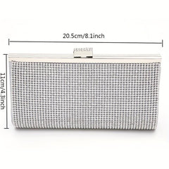 Glitter Rhinestone Evening Bag Dinner Clutch Purse Banquet Handbag
