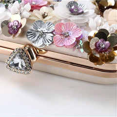 Sequin Flower Evening Bag Dinner Clutch Purse For Wedding Party Prom