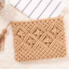 Tassel Clutch Straw Woven Retro Hand Woven Bag Women's Bag