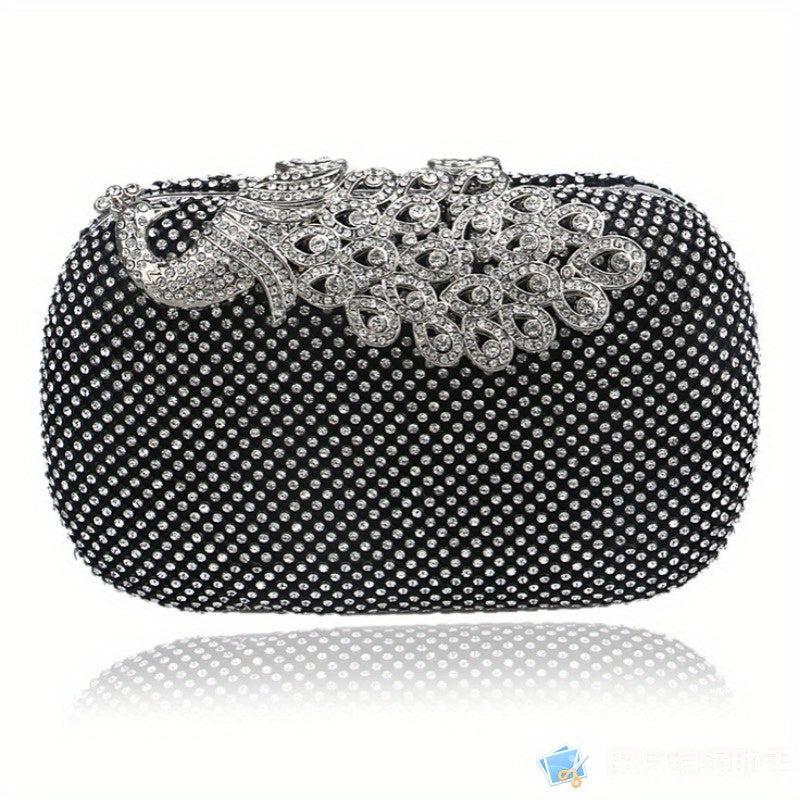 Glitter Rhinestone Evening Clutch Dinner Purse for Party Prom