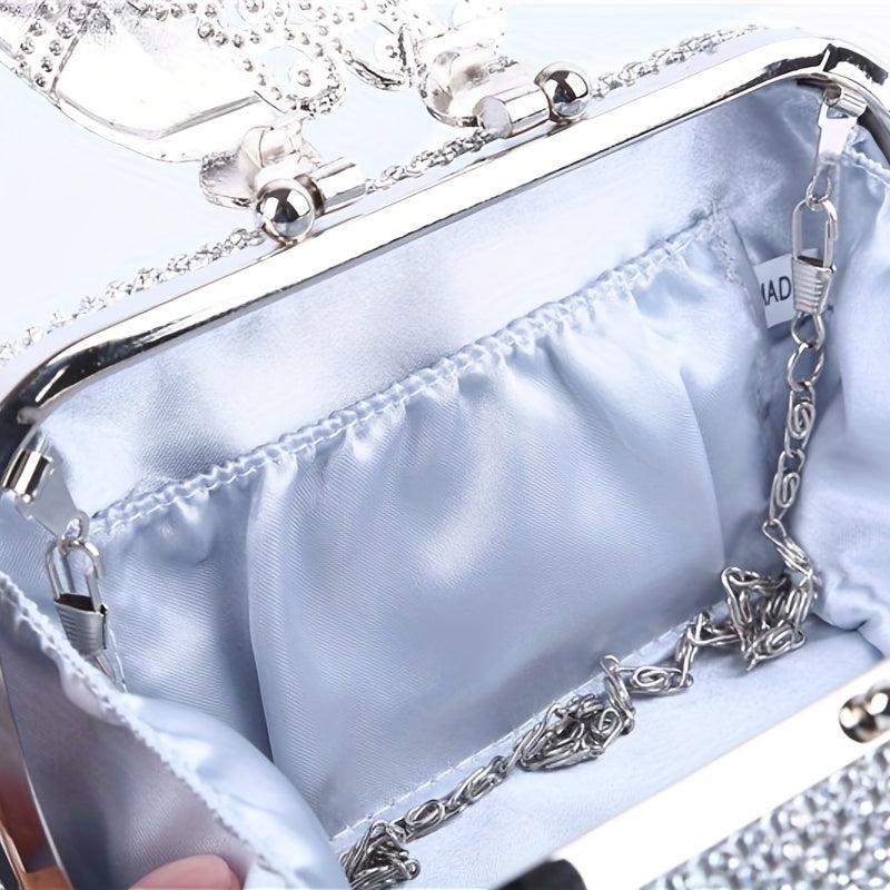 Glitter Rhinestone Evening Clutch Dinner Purse for Party Prom