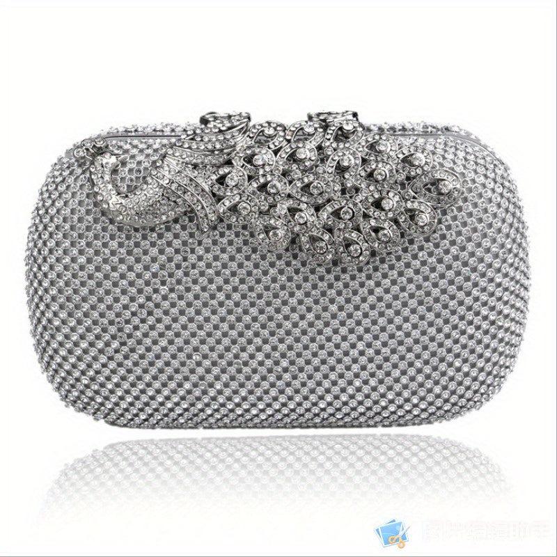 Glitter Rhinestone Evening Clutch Dinner Purse for Party Prom