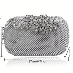 Glitter Rhinestone Evening Clutch Dinner Purse for Party Prom