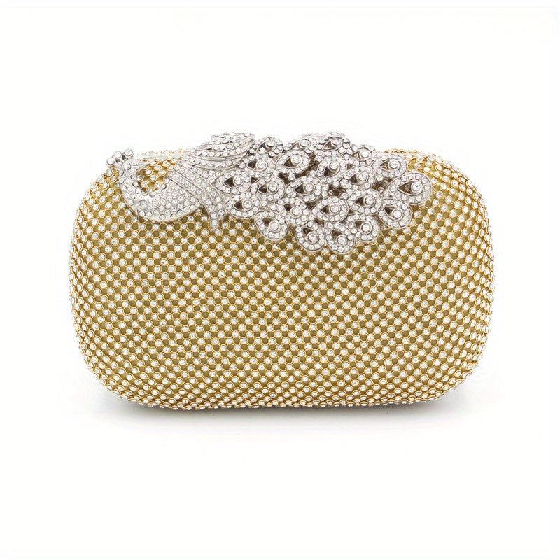 Glitter Rhinestone Evening Clutch Dinner Purse for Party Prom